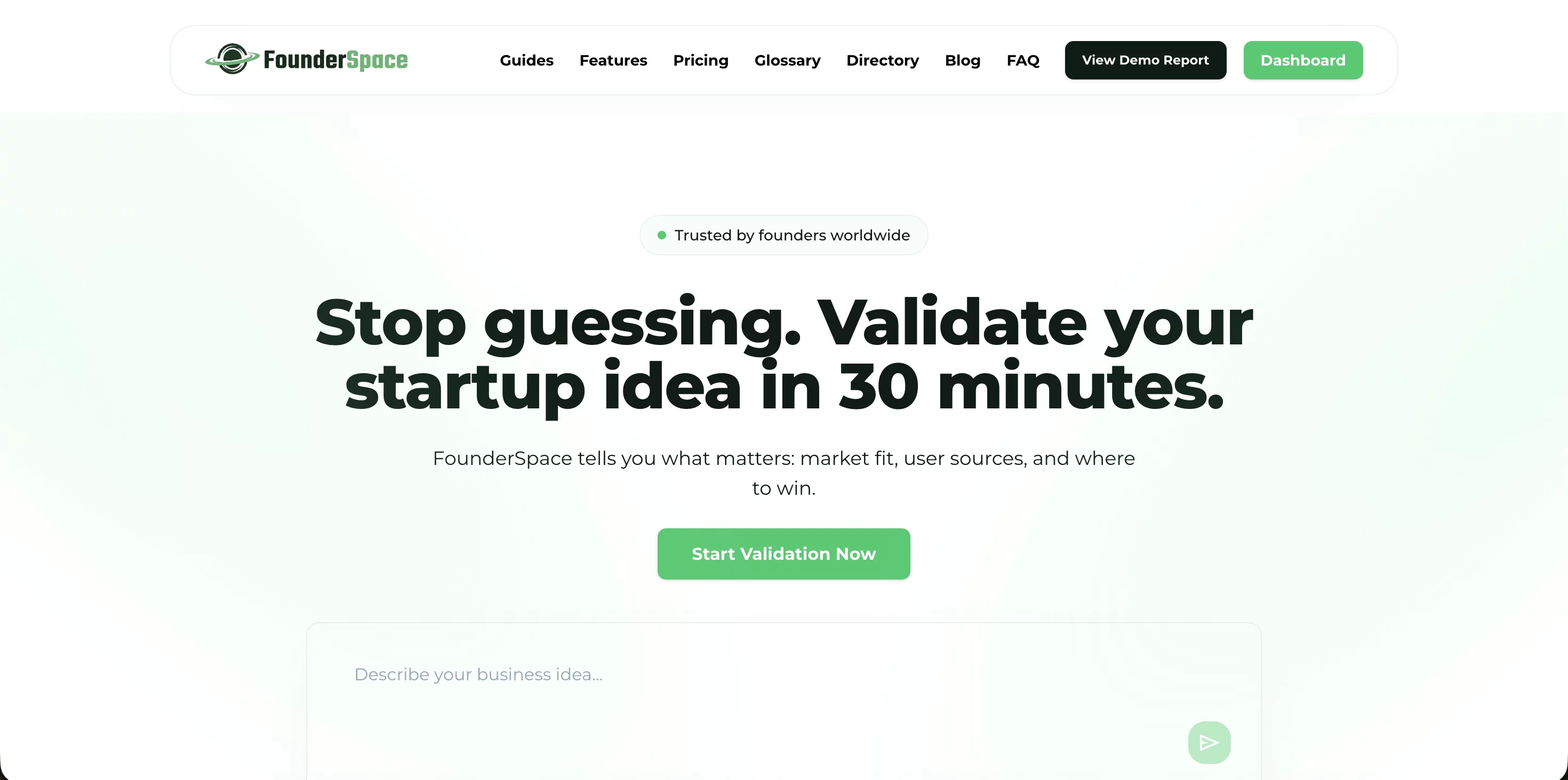 FounderSpace product screenshot